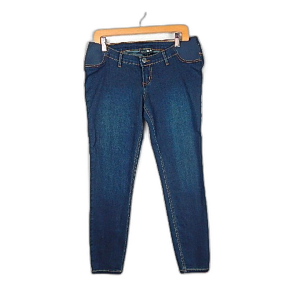Indigo Blue NWT Maternity Jeans Comfort Stretch Bootcut Mid Rise Ankle Pregnant